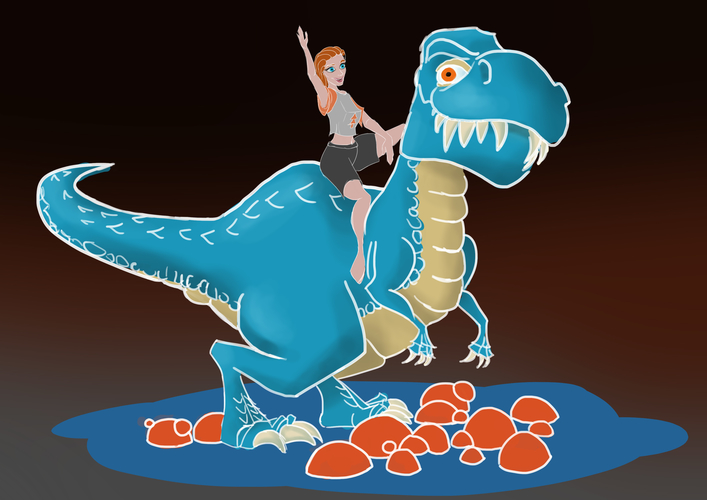 The T-rex girl 3D Print 161364