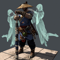 Small Avatar_Chinese Exorcist Warrior 3D Printing 161836