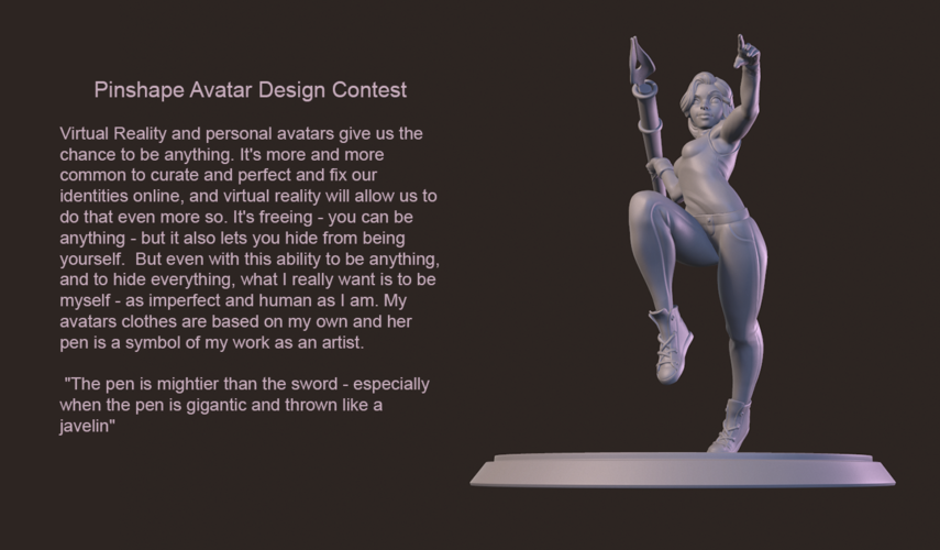 Avatar - Warrior Artist 3D Print 162099