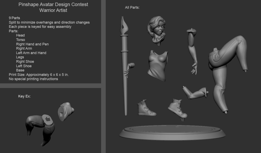 Avatar - Warrior Artist 3D Print 162100