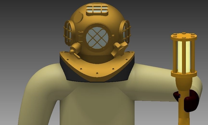 Antique Diver 3D Print 162200