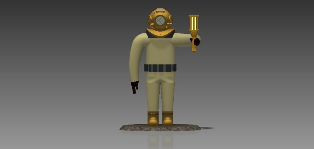 Antique Diver 3D Print 162201