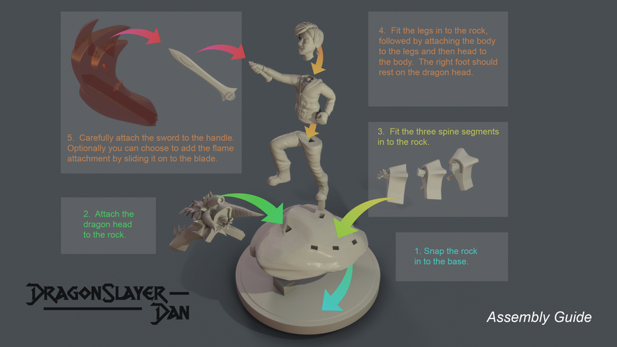 DragonSlayer Dan 3D Print 162292