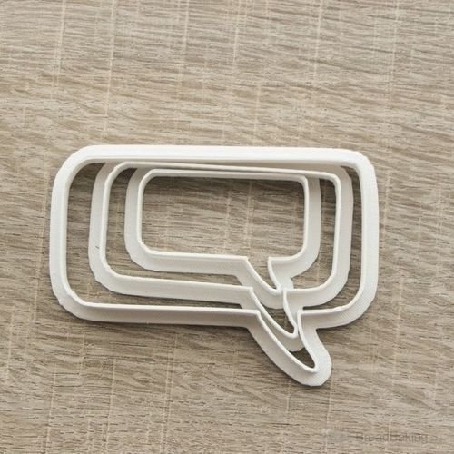 Cloud to comics set 4 cookie cutter for professional 3D Print 162559