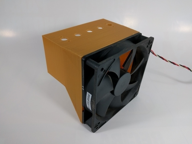 120 mm computer fan to 60 x 120 mm manifold
