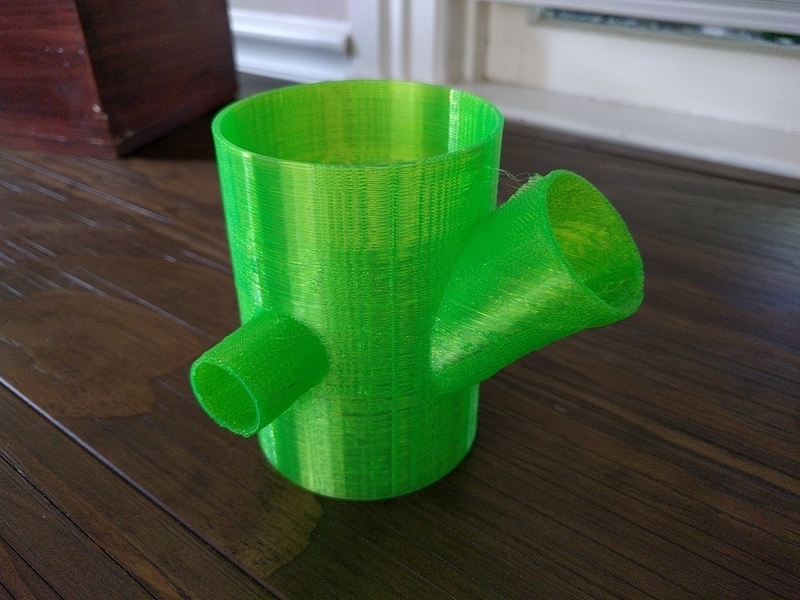 2.5" Tubing Coupler w/ 1.25" & 0.625" Side Connections