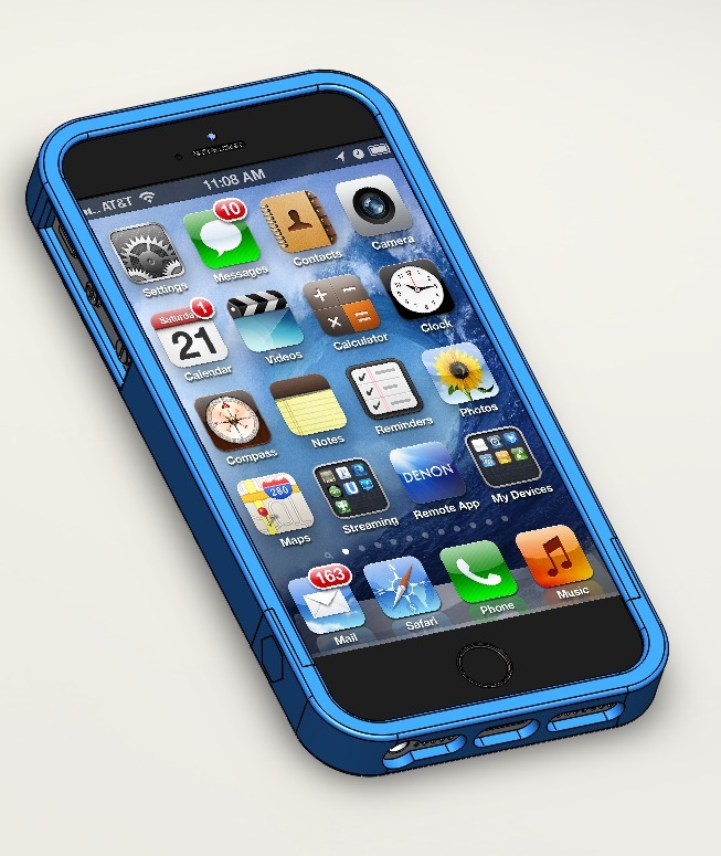 tack pion sleuf 3D Printed iPhone 5/5S case/bumper by simen.myreng | Pinshape