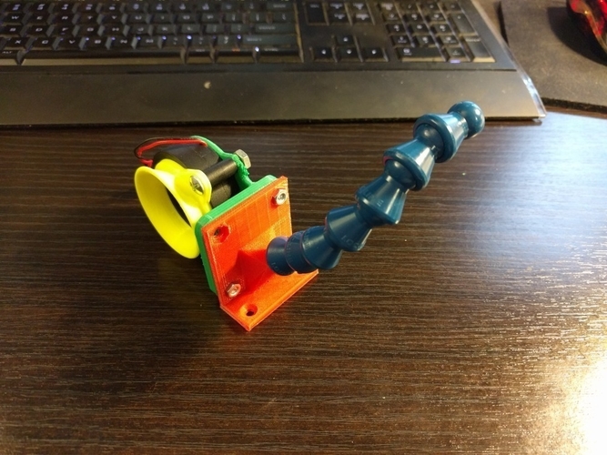 50mm Blower Fan to Modular Hose Mount (use with thing:891740) 3D Print 162658