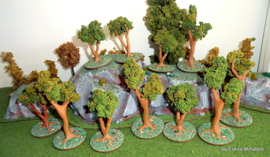 Miniature trees for Wargame - 3 models