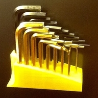 Hex Key Desktop Stand Holder - Metric & Imperial - Thumbnail 1
