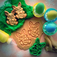 Small Easter Bunny Cookie Cutter 3D Printing 16291