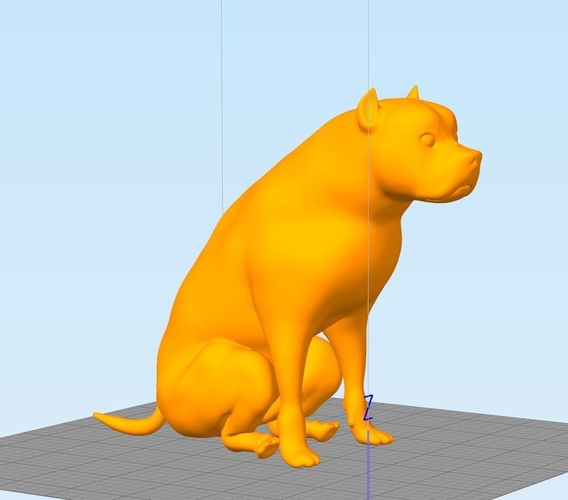 Pitbull - Behaved Pose 3D Print 162927