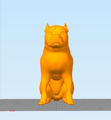 Pitbull - Behaved Pose 3D Print 162928