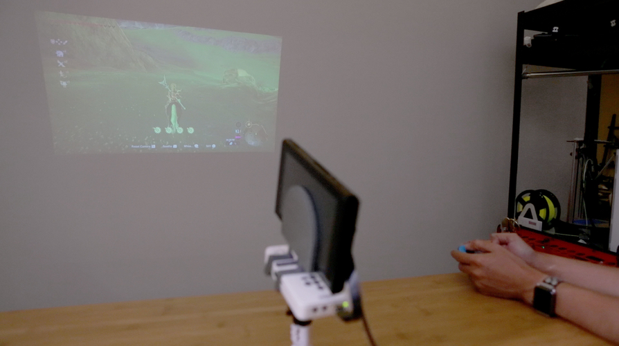 nintendo switch with projector