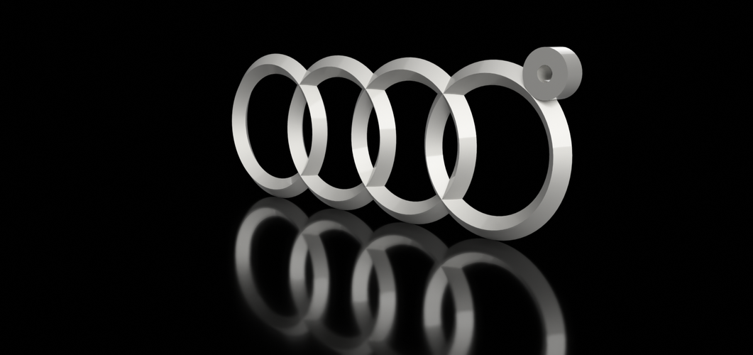 Audi Keychain 3D Print 163037