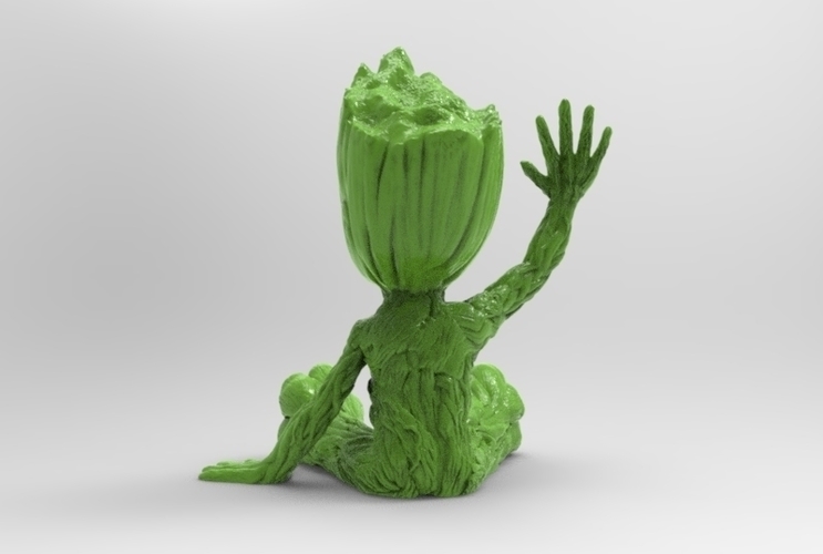 baby groot sitting waving 3D Print 163054