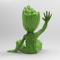baby groot sitting waving - Thumbnail 1