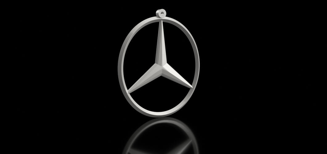 Mercedes Keychain 3D Print 163171