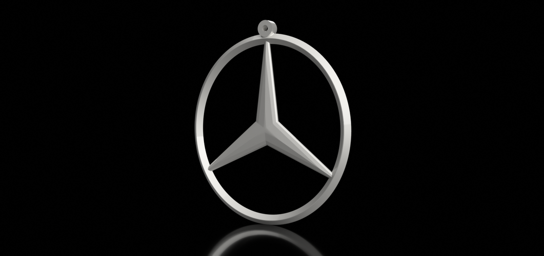Mercedes Keychain 3D Print 163172