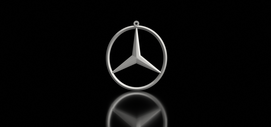 Mercedes Keychain 3D Print 163173