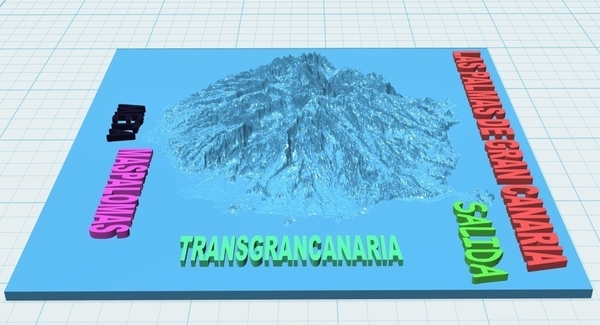 Medium TransGranCanaria 2018, circuito mapa 3D 3D Printing 163208