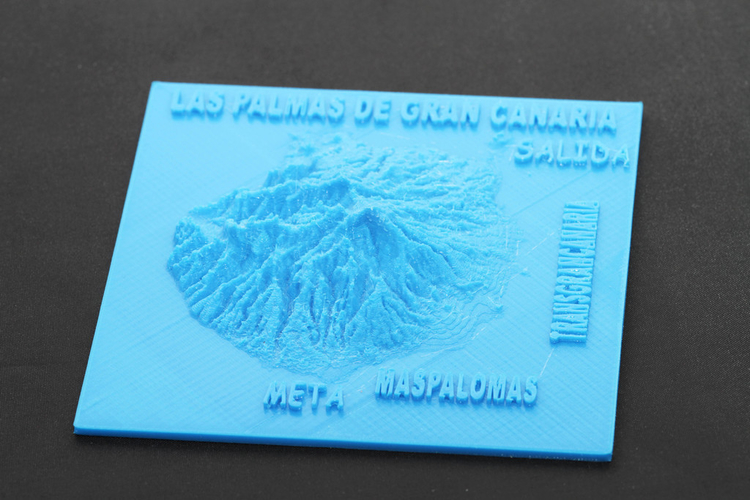 TransGranCanaria 2018, circuito mapa 3D 3D Print 163214