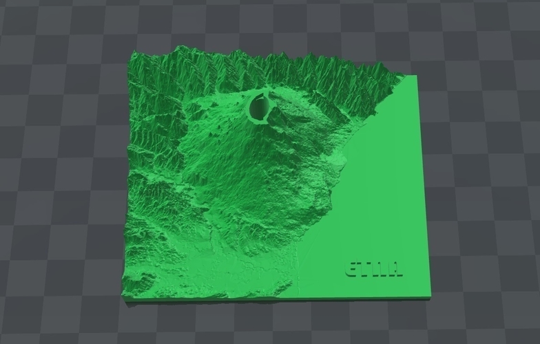 Volcan Etna Italia 3D Print 163254