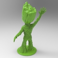 baby groot standing waving - Thumbnail 2