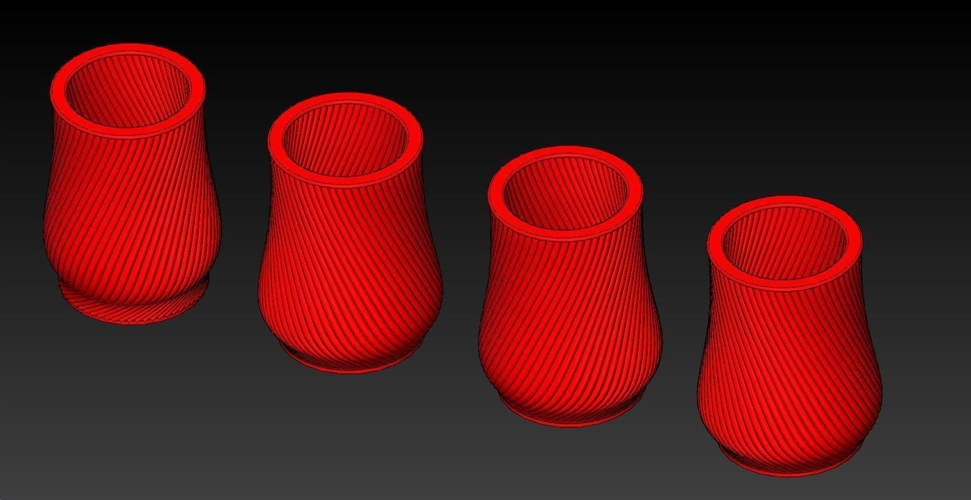 Vase #334 + #335 + #336 + #337 3D Print 163391
