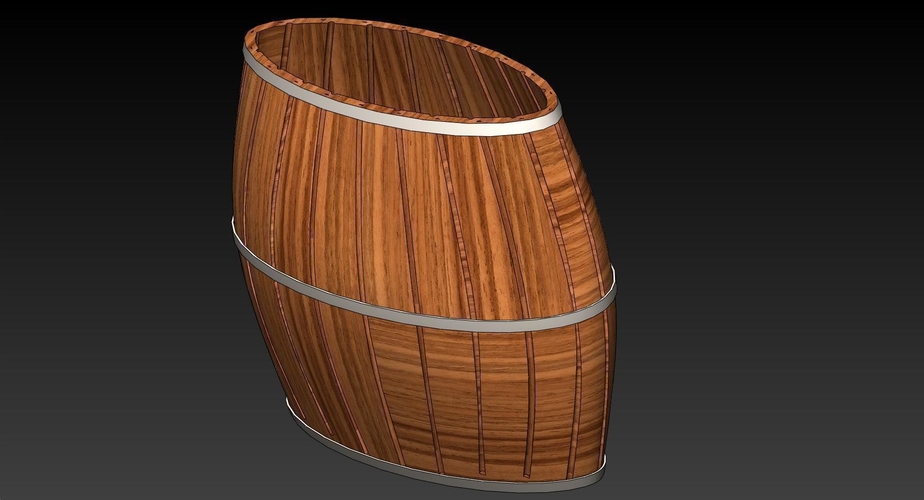 100mm Tall by 100mm Wide Oval Barrel 3D Print 163448