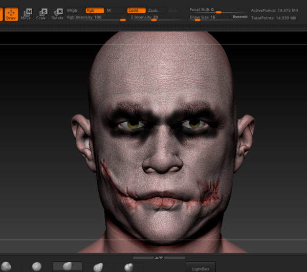 Medium The Joker (Heath Ledger) - Dark Knight Version 3D Printing 163461