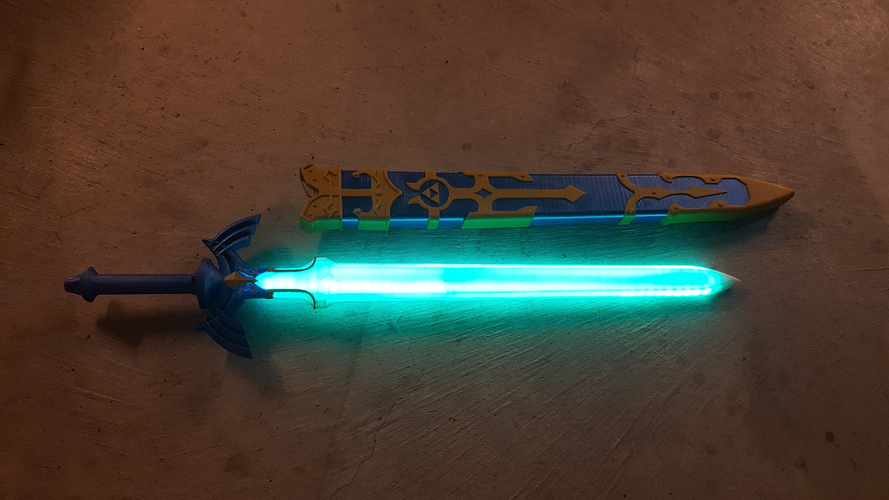 3D Printed Glowing Master Sword [REMIX] by Anima3D