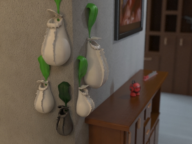 Nepenthes wall decoration 3D Print 16367