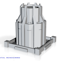 Small Custom Alternative Steampunk Dystopian Defense Tower 3D Printing 163757