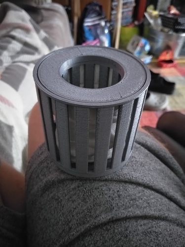 Washable filter housing for inflatable hot tub. 3D Print 163942