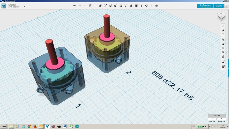 Compressed air turbine 3D Print 164000