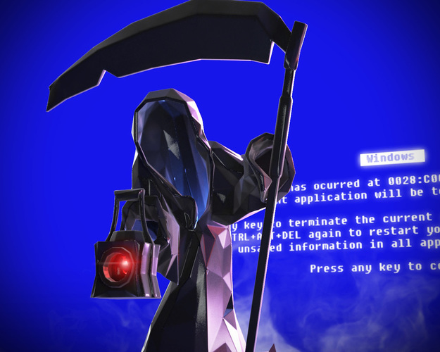 Digi-Reaper(blue screen of death) 3D Print 16416