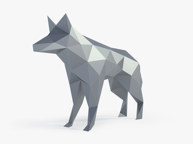 Low Poly Wolf 3D Print 164389