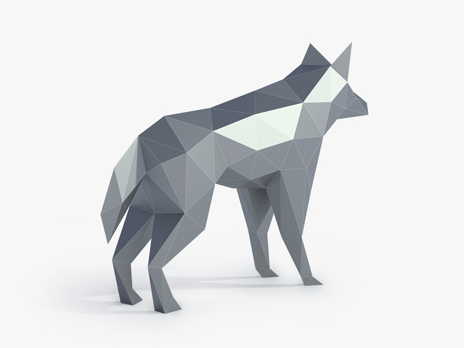 Low Poly Wolf 3D Print 164392