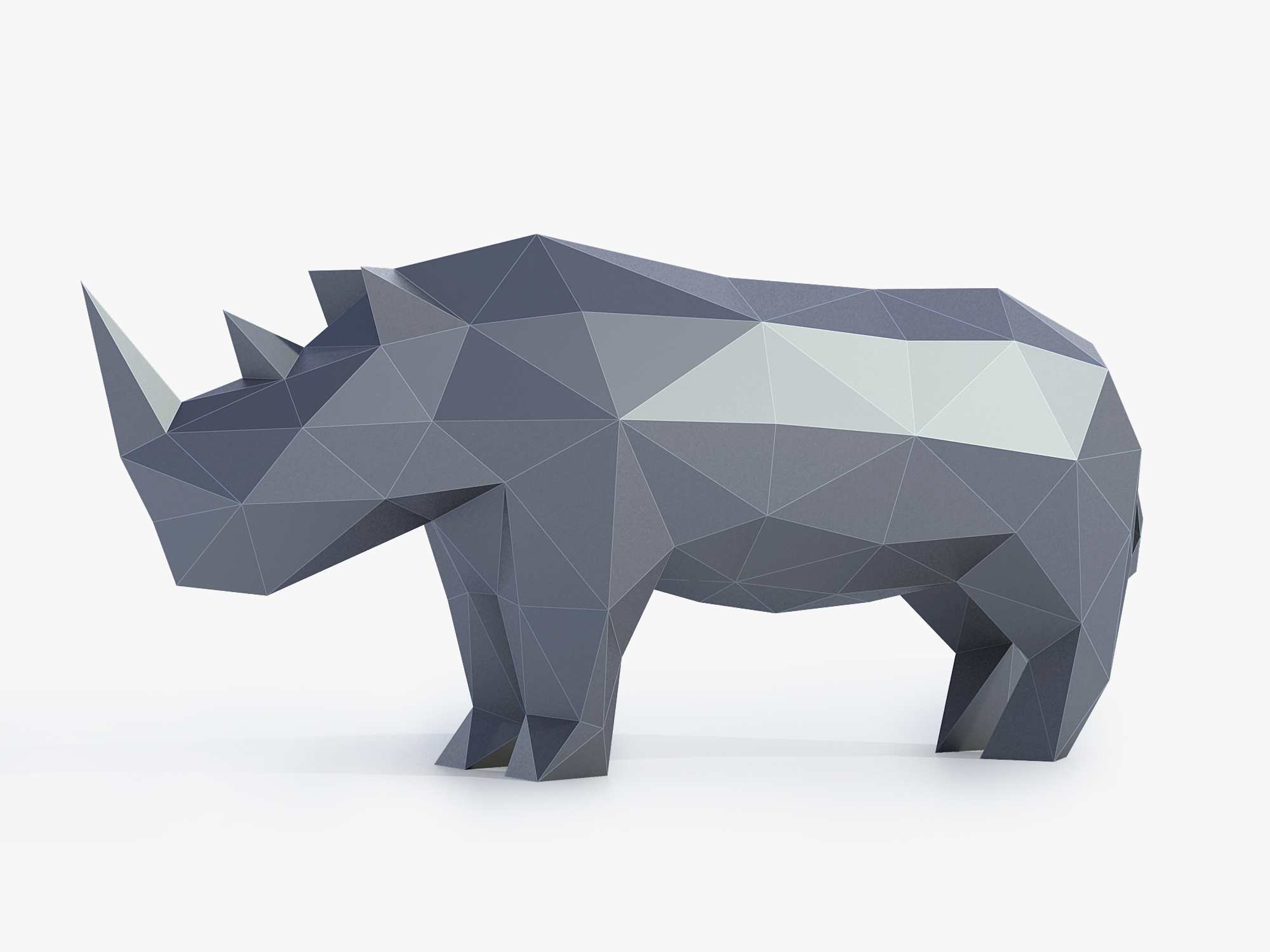 3d rhinoceros