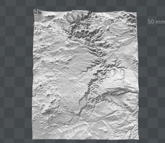 Colorado Mountain, montaña Map 3D 3D Print 164662