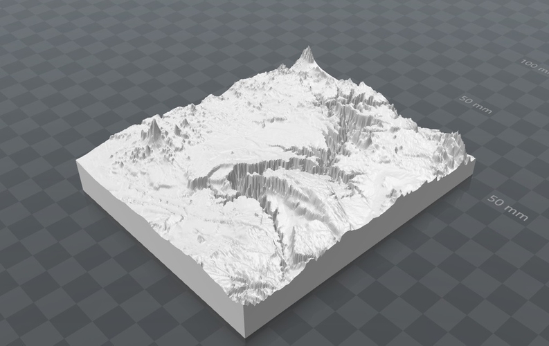 Colorado Mountain, montaña Map 3D 3D Print 164663