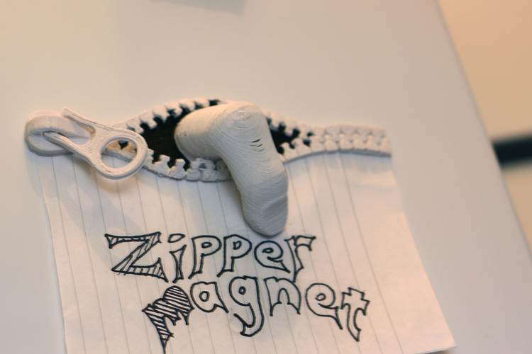 Zipper Magnet 3D Print 16476