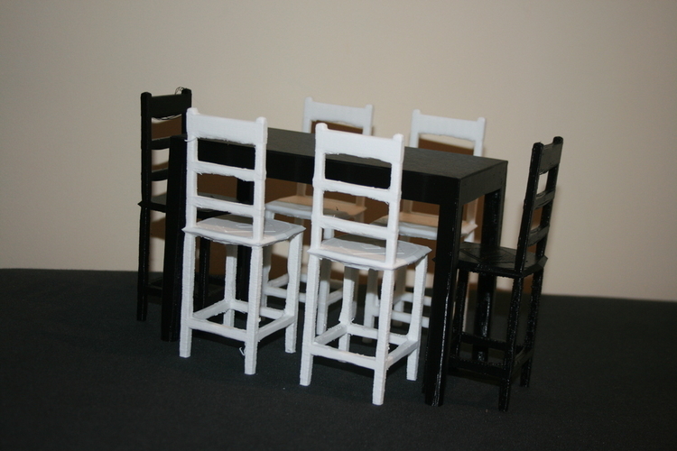 Table et chaise de poupée  3D Print 164907