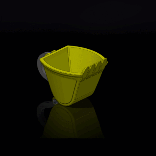 excavator scoop cup yellow 3D Print 165010