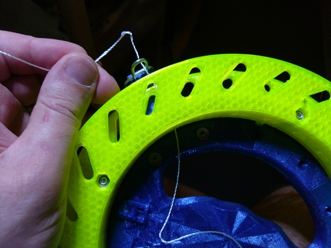 3D Printed Airsoft Pellet Bearing Kite Reel Winder by riskable