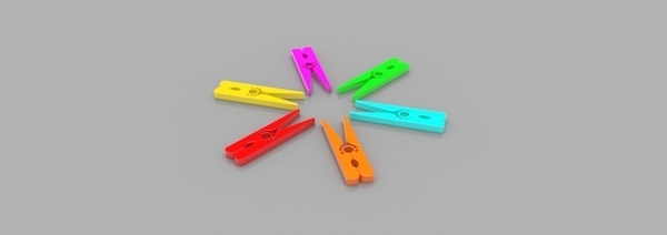 Medium Clothespins - No Spring Required 3D Printing 165135