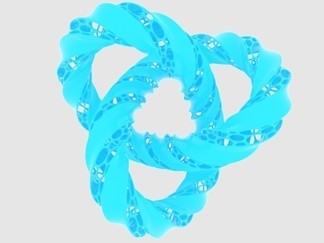 Twisted Trefoil Knot 3D Print 165211