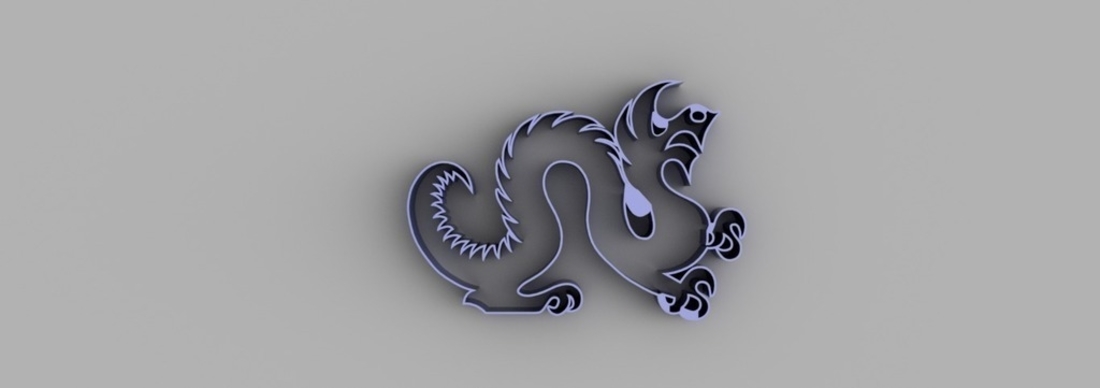 Drexel Dragon Cookie Cutter 3D Print 165243