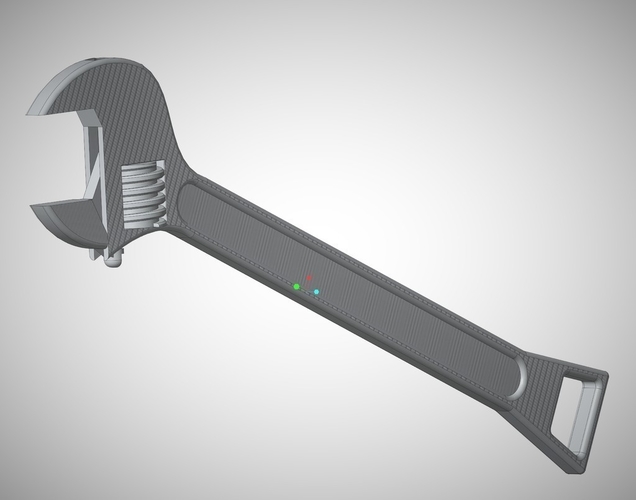 Print in Place Crescent Wrench with Bottle Opener 3D Print 165295